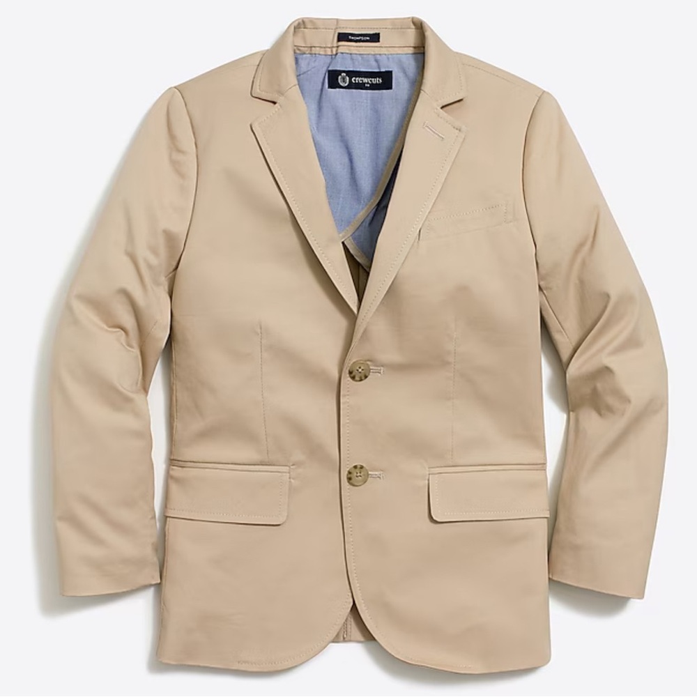 Boys' Thompson suit jacket and pants in flex chino
